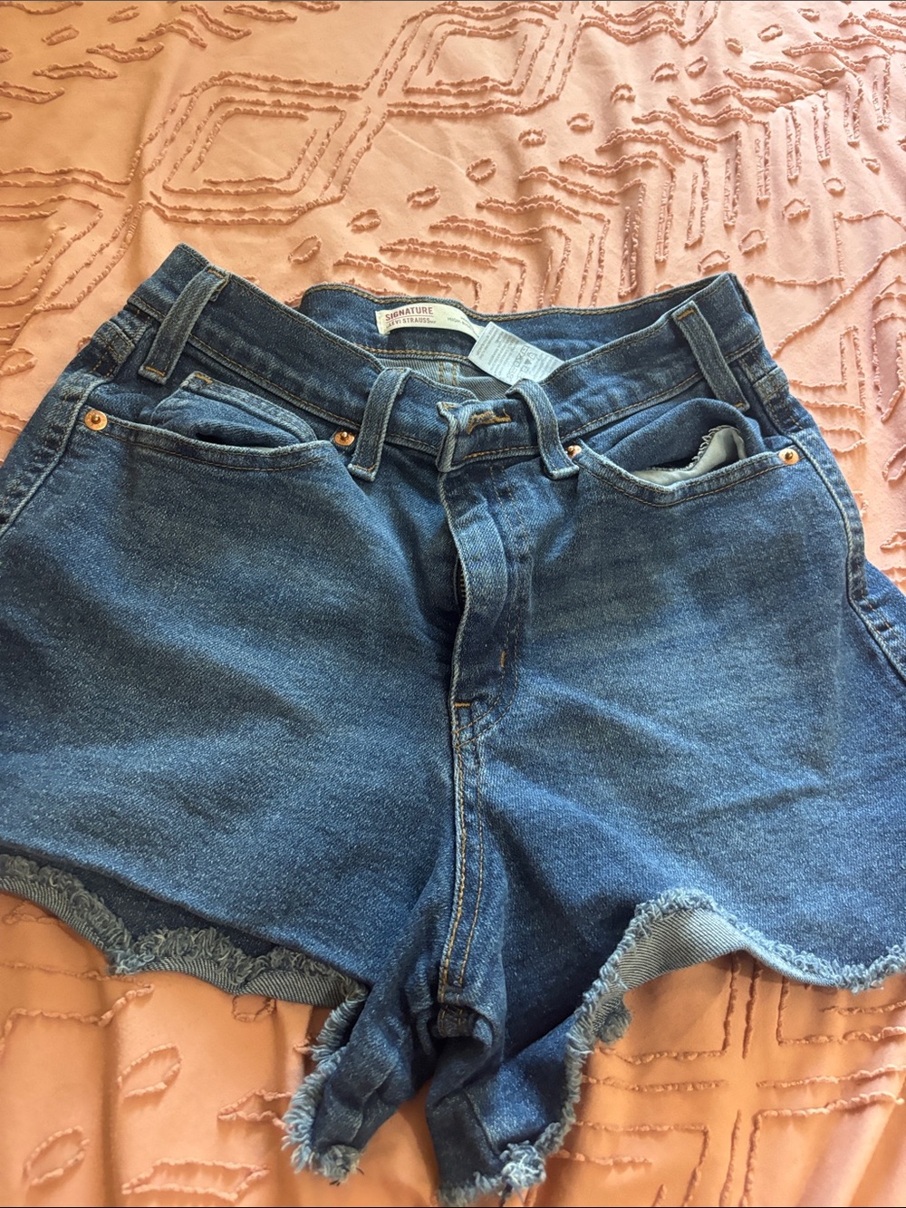 Classic High-Waist Blue Levi Denim Women's Shorts